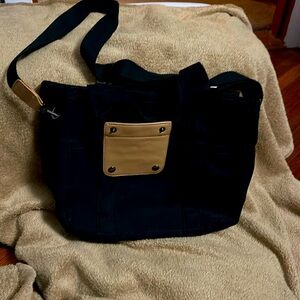 Black canvas tote.